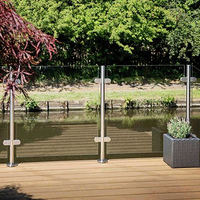 Balustrade en verre sans cadre en acier inoxydable, prix usine personnalisé, pour escalier, balcon, villa, jardin, résistant à la rouille, design moderne