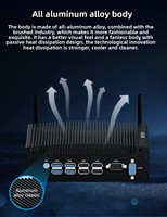 Mini PC industriel sans ventilateur HYSTOU H7 10e génération avec double LAN, Windows 11, pour la revente, IoT, bureau, prise AU/US