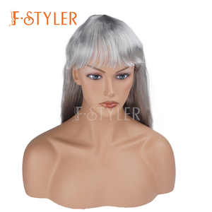FSTYLER Cosplay peluca Super larga recta pelo sintético estilo <span class=keywords><strong>Afro</strong></span> <span class=keywords><strong>pelucas</strong></span> negras venta al por mayor venta a granel fábrica Halloween <span class=keywords><strong>carnaval</strong></span> peluca - Product Image 1