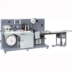 Label Sticker Intermittent Rotary Die Cutting Machine with Printer Press and Sheet and Slitter