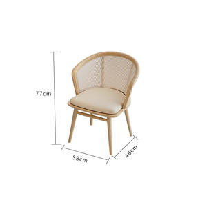 Juego de Muebles de Comedor de 4 Piezas con <span class=keywords><strong>Mesa</strong></span> Redonda, Cómodos Muebles de Jardín de Ratán, <span class=keywords><strong>Mesa</strong></span> para Dormitorio, Sala de Estar o Cocina y Cuatro Sillas - Product Image 6