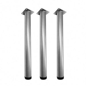 Metal Mid Century Furniture <b>Legs</b> Tube Chrome Extenders Modern <b>Adjustable</b> <b>Height</b> Durable Iron Furniture Feet for Hospital Outdoor - Product Image 2