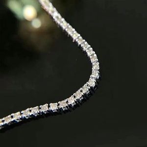 Xinfly Custom 18K Solid White Gold Hip Hop Tennis Chain Bracelet <b>for</b> <b>Men</b> 1-Carat Diamond Square Fashion Trendy Style Gift - Product Image 4