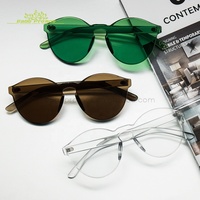 Lunettes de soleil transparentes modernes sans monture UV400 de haute qualité pour l'été 2026, promotion EAGO Chine, livraison rapide en gros