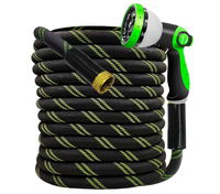 Tuyau d'arrosage de jardin 75 pieds, tuyau d'eau flexible NON EXTENSIBLE, anti-pli, anti-fuite, en tissu super résistant, raccords solides pour pelouse, voiture, extérieur