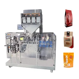 Sacchetto con cerniera prefabbricato automatico orizzontale doypack sacchetto di riempimento cibo per cani sale/spezie/tè/semi/zucchero/macchina per l'imballaggio del caffè