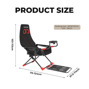 Support de simulateur de course pliable et réglable, garantie 1 an pour les appareils de jeu Logitech/Thrustmaster/PXN, jeu de course automobile - Product Image 2