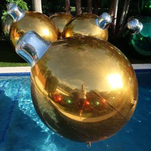 कस्टम inflatable ग्लोब मिरर बॉल चमकदार धातु गुब्बारे pvc वाटरप्रूफ मौसम प्रतिरोधी फ्लोटिंग गोले घटना पार्टी - Product Image 3