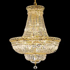 22 인치 넓은 황금 샹들리에 중동 유럽 거실 홈 천장 매달려 펜던트 크리스탈 램프