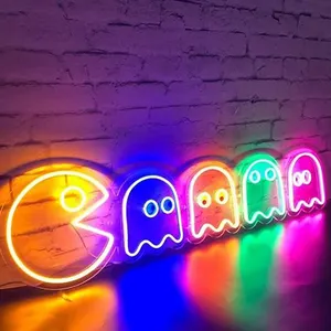 Custom Business 3d Led Illuminated Acrylic Flex Led Neon Signs For Wall Decor Game Room Neon Sign