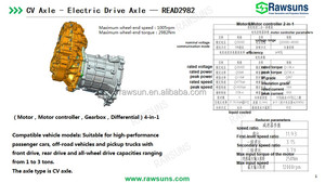 Moteurs AC 55-110 kW pour berlines électriques, boîte de vitesses différentielle 350 V READ2982, <span class=keywords><strong>moteur</strong></span> électrique 4x4 pour SUV, kit de conversion de <span class=keywords><strong>moteur</strong></span> électrique pour voiture électrique - Product Image 2