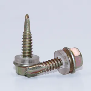 UNI 8117 Hexagon Head Self-Drilling Tapping Screws With Collar Hexagon Washer Head Factory Direct Supply