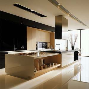 Gabinetes de Cocina Minimalistas de Madera Maciza de Lujo con Encimera de Acero Inoxidable, Diseño Moderno Personalizado para Toda la Casa, para Apartamentos - Product Image 4