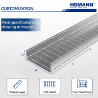 Hdmann CE ISO Certified Pickled Passivated Stainless Steel Cable Management Tray for Airport Overhead Power Routing