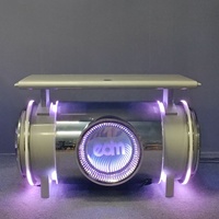 Table de DJ moderne avec éclairage infini en métal, nouveau design