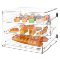Boîte de présentation de pain en acrylique transparent de haute qualité, boîte de rangement transparente, organisateur, présentoir alimentaire, ensemble cadeau personnel