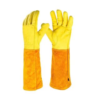 Taille de roses en peau de chèvre naturelle, anti-épine, travail de désherbage, anti-acariens, Cactus, <span class=keywords><strong>gants</strong></span> de jardinage protecteurs - Product Image 1