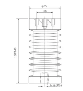 ZJ3-12KV/65X130 Indoor Electric Epoxy Resin Support Insulator For Mv Hv Transformer Contact Box Insulating Parts