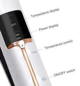 Cordless LED <strong>Hair</strong> <strong>Straightener</strong> Portable <strong>Mini</strong> Flat Iron Travel USB Rechargeable Wireless Curler for Short <strong>Hair</strong> RV Use - Product Image 4