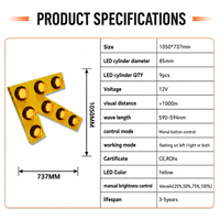Luz LED de Señalización de Tráfico Wideway, 12V 24V, Impermeable IP65, para Carreteras, Construcción, Seguridad, Venta al Por Mayor de Fábrica