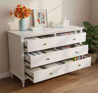 Vente directe usine : Commode double à 6 tiroirs sur mesure pour salon et salle de bain, meuble de chambre multi-tiroirs pour mobilier moderne