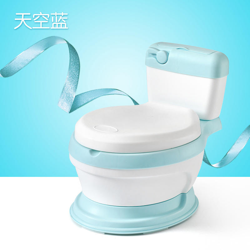 Simulation toilet blue pu