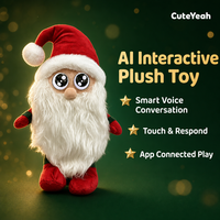 Peluche interactive parlante IA, jouet éducatif Montessori, poupée de Noël, Père Noël, arbre, bonhomme de neige, renne, animal en peluche