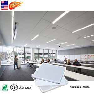 天井タイル2x4 24x48インチシルバー滑らかで確実な装飾長方形偽アルミニウム - Product Image 1