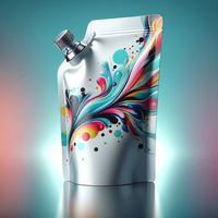 Pochettes souples personnalisées de 250 ml avec bec verseur, en aluminium et plastique, pour jus de pastèque