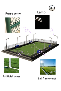 Terrain de football MCG Cage pour intérieur et extérieur, mini terrain de soccer avec filet de sécurité pour les communautés et les écoles - Product Image 3