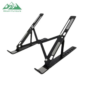 Support portable pliable en métal pour ordinateur portable : avec emplacement pour <span class=keywords><strong>tablette</strong></span> et porte-gobelet, bureau pliable idéal pour une utilisation sur les genoux en dortoir - Product Image 4