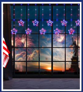 DAMAI USA Independence Day Flag Eagle America National Day Luminous <b>Star</b> <b>Lights</b> 4th of July Decor Wall Hanging Decor LED <b>Lights</b> - Product Image 3