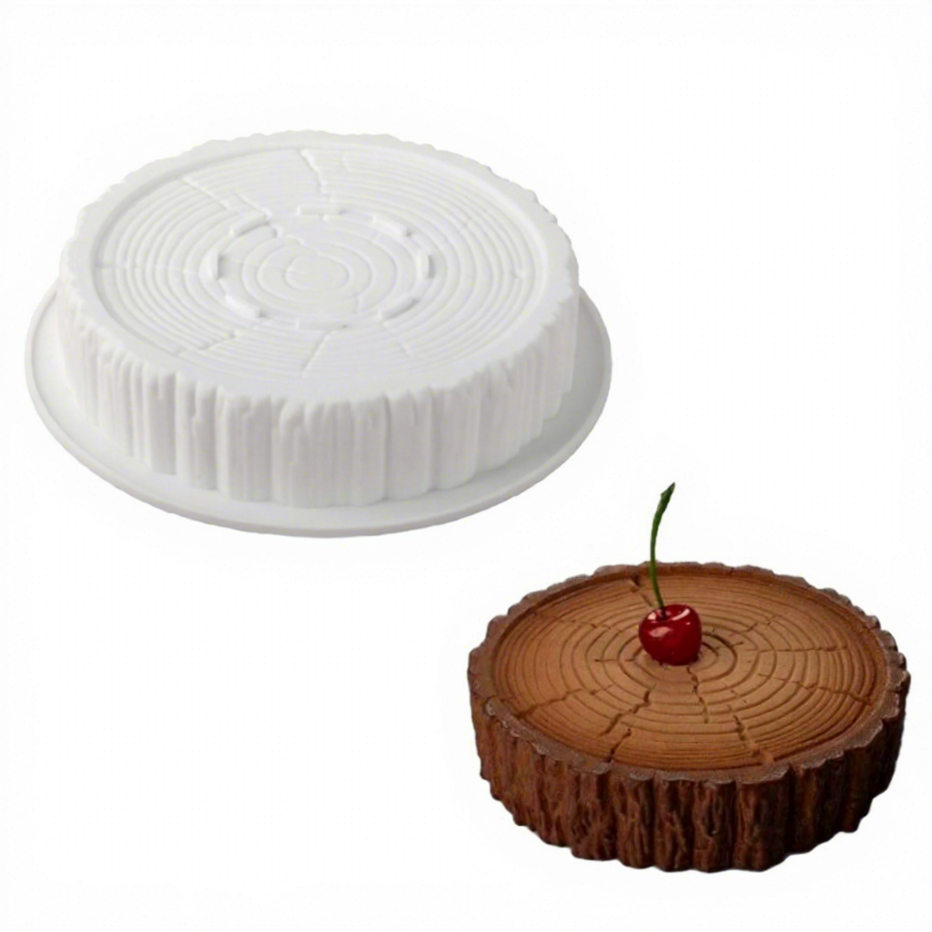 Single large tree stump white