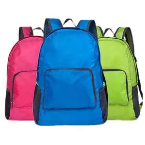 Wholesale Waterproof Cheaper Small Quantities Can custom logo lightweight nylon daypack best gift foldable shopping backpack bag