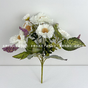 Simulated Sunflower Bouquet 30cm White Silk Flower High Simulation Home Decoration <b>Wedding</b> <b>Prop</b> - Product Image 4