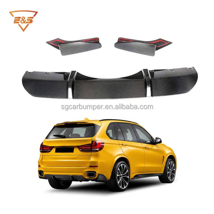 Car Parts MP Style Carbon Fiber Rear Diffuser for BMW X5 F15 Car Tuning Accessories Auto Parts