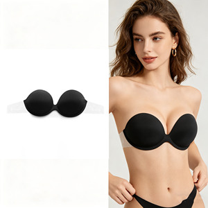 Nouvelle Arrivée : Soutien-gorge Adhésif Invisible Push-up Respirant à Demi-Bonnet Rembourré pour Femme - Product Image 1