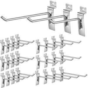 Metal Double Slatwall <b>Hooks</b> or Retailer Stores Shops Supermarkets <b>Hooks</b> Metal Mobile <b>Hooks</b> for Display with Price Tag High Level - Product Image 1