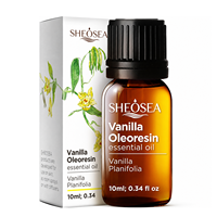 Huile Essentielle d'Oleorésine de Vanille Sheosea 10ml, Huile Naturelle de Vanille Planifolia pour Massage Cutané, Diffuseur et Aromathérapie