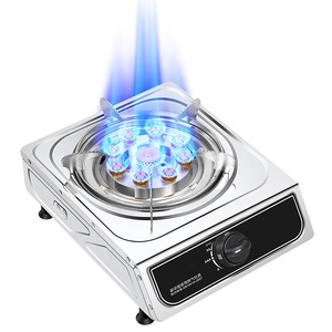 Estufa de Gas de 1 Quemador de nueve boquillas Diseño de ahorro de espacio de acero inoxidable con perillas de seguridad y cocina de Gas portátil de Encendido automático - Product Image 4