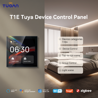 Panneau de commande intelligent TUOAN Tuya Smart Life T1E avec Alexa intégré, suggestion vocale, réseau Wifi + Zigbee + BLE