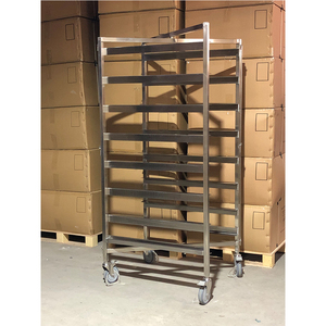 Chariot de boulangerie en acier inoxydable à niveaux imbriqués pour plateaux de cuisson de 15/18/20 niveaux - Product Image 6