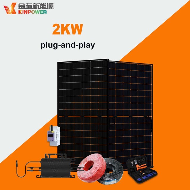 Plug & Play Solar System 600W 2KW Off Grid Home Solar Panel Kit for Balcony