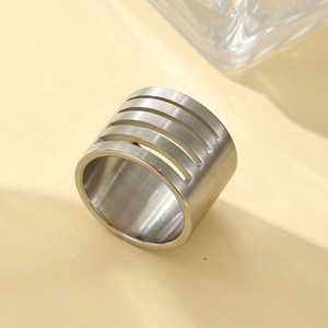 Yiwu Aceon in acciaio inossidabile per la creazione di gioielli Modulare strumento <span class=keywords><strong>ditale</strong></span> spazzolato finitura larga Multi spaccature anello cavo - Product Image 2