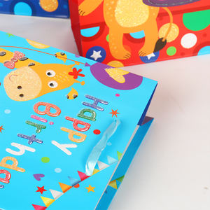 Prêt à expédier au détail FSC emballage cadeau fête dessin animé <span class=keywords><strong>sac</strong></span> joyeux anniversaire <span class=keywords><strong>sac</strong></span> en papier kraft - Product Image 6