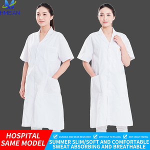 Divisa Ospedaliera Estiva a Maniche Corte per Infermieri, Camice Bianco Unisex, Uniforme Medica <span class=keywords><strong>da</strong></span> <span class=keywords><strong>Lavoro</strong></span> - Product Image 3