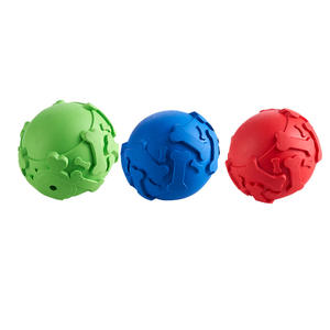Juicepet toptan karikatür Pet kauçuk top oyuncak Bite dayanıklı gıcırtılı sızdırmaz interaktif köpek oyuncak günlük kullanım için - Product Image 3