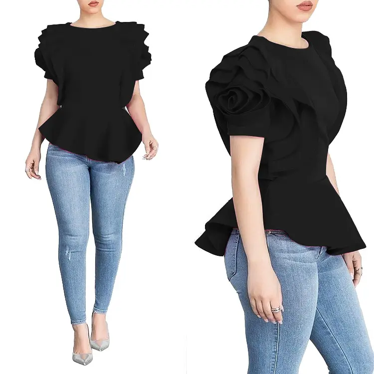 China Factory Großhandel New Summer Bluse für Frau Elegante weiße Bluse Tops