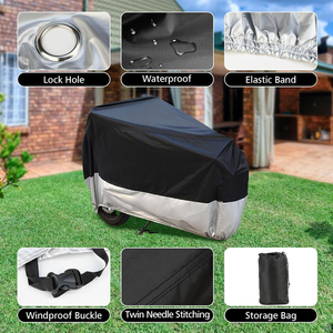 Bâche de protection pour vélo cargo 420D imperméable et résistante aux <span class=keywords><strong>UV</strong></span>, haute qualité, <span class=keywords><strong>anti</strong></span>-déchirure, pour garage à vélos - Product Image 3