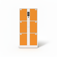 Casier intelligent sécurisé assemblé avec lecteur d'empreintes digitales, code PIN, carte à puce, reconnaissance faciale pour un stockage sécurisé à accès multiple